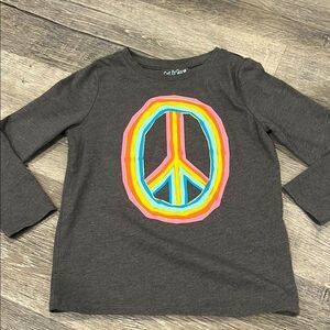 Cat & Jack Gray Kids Peace Sign Shirt